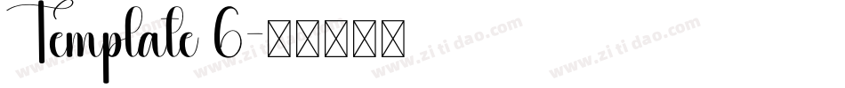Template 6字体转换